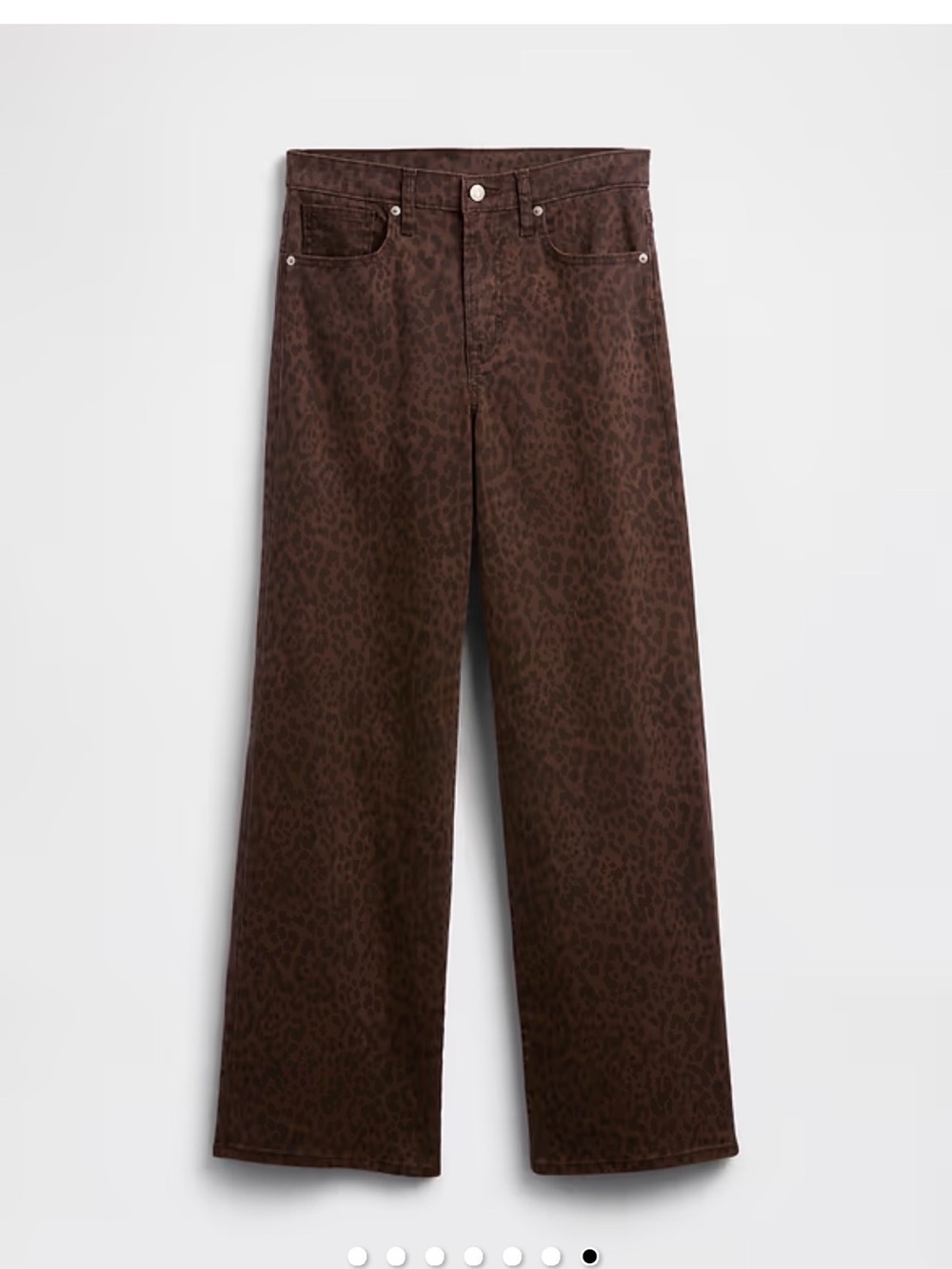 High rise Leopard Print Wide-Leg Jeans in Tall